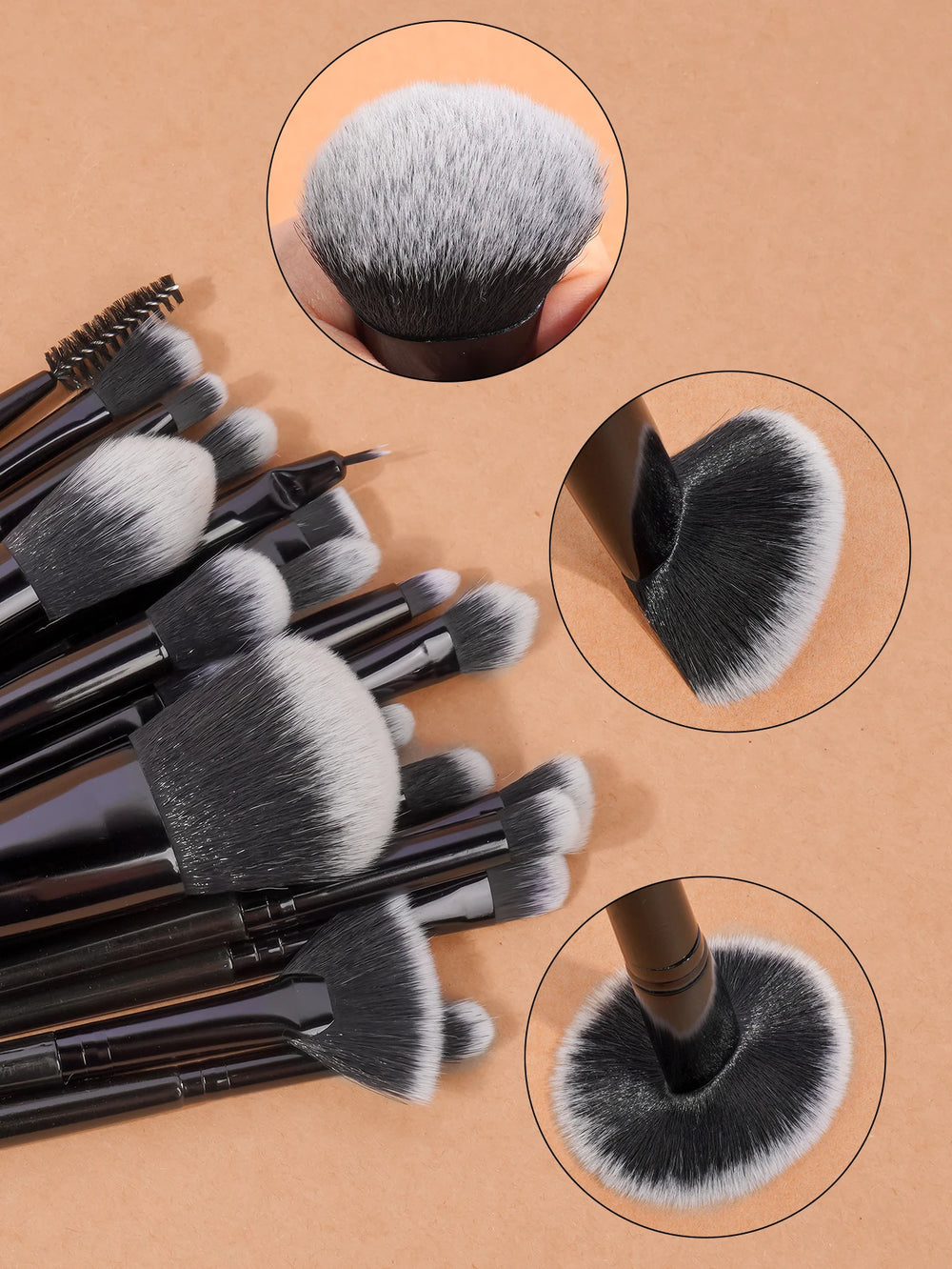 29 piece full face makeup tool kit close up