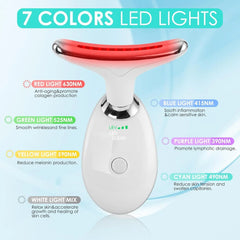 7 color LED red light therapy wand for face and neck