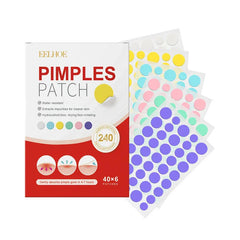 240pcs Shaped Acne Patches – Heart, Star, Flower & Round Invisible Zit Covers