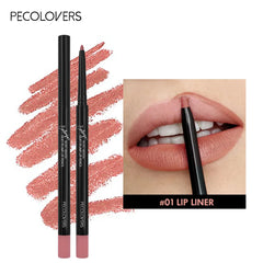 Waterproof Matte Lip Liner Pencil – 12 Colors Long-Lasting Lip Contour