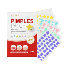 240pcs Shaped Acne Patches – Heart, Star, Flower & Round Invisible Zit Covers