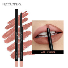Waterproof Matte Lip Liner Pencil – 12 Colors Long-Lasting Lip Contour