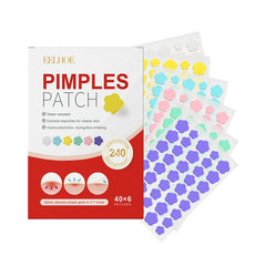 240pcs Shaped Acne Patches – Heart, Star, Flower & Round Invisible Zit Covers