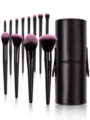 19-Piece Professional Makeup Brush & Beauty Tool Set with Storage Bucket