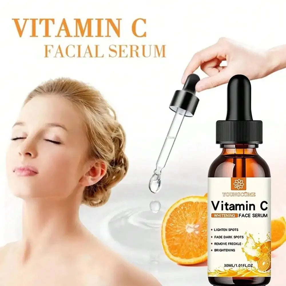 anti-aging vitamin c and hyaluronic acid serum dropper