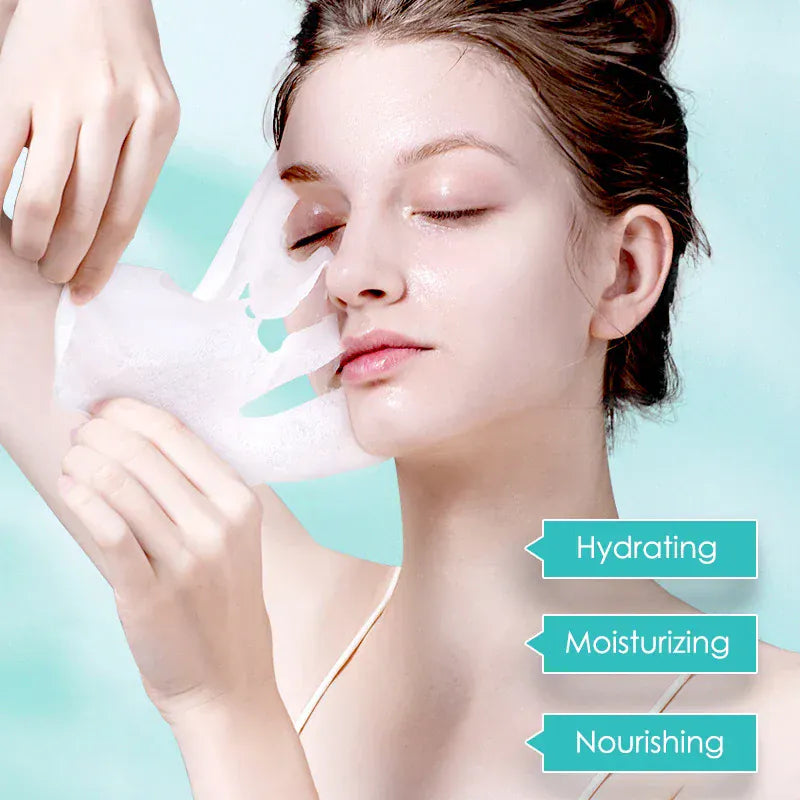10pcs hyaluronic acid moisturizing face mask