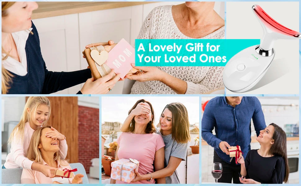 LED facial therapy wand next to skincare serums