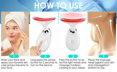 LED light therapy wand promoting collagen and elasticity