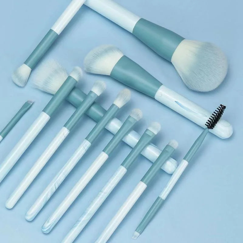 12-Piece Synthetic Makeup Brushes Set – Foundation, Powder & Blending Brushes