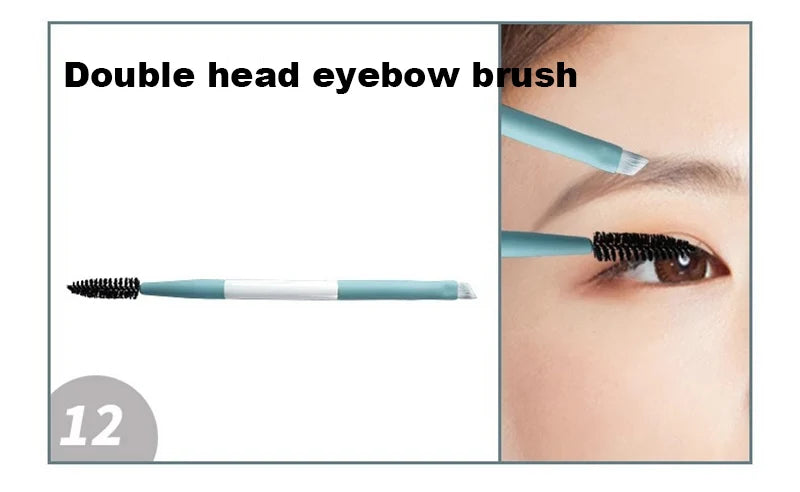 12-Piece Synthetic Makeup Brushes Set – Foundation, Powder & Blending Brushes