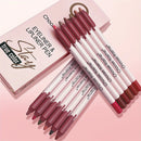 12 Colors Matte Lip Liner Pencil Set – Waterproof, Long-Lasting Nude & Red Lip Contour