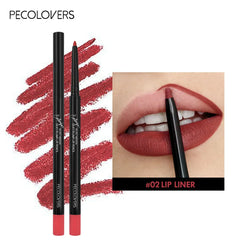 Waterproof Matte Lip Liner Pencil – 12 Colors Long-Lasting Lip Contour