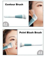 12-Piece Synthetic Makeup Brushes Set – Foundation, Powder & Blending Brushes