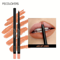 Waterproof Matte Lip Liner Pencil – 12 Colors Long-Lasting Lip Contour