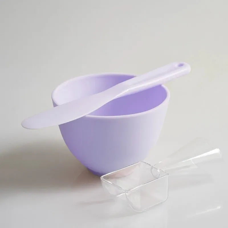 Face Mask Mixing Bowl Set – Skincare Tools Kit with Silicone Brush & Measuring Spoon
