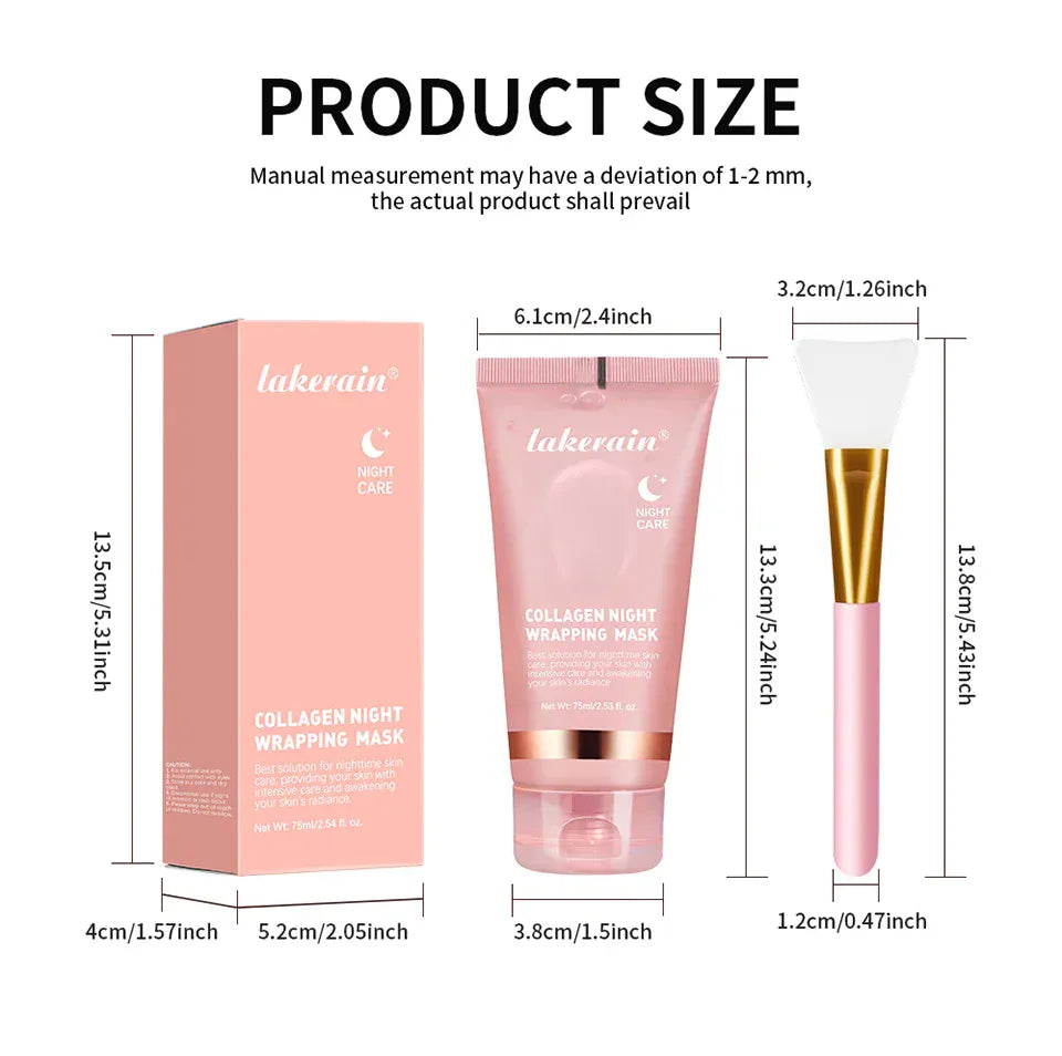 Collagen Wrapping Mask & Brush Set – Hydration, Rejuvenation & Brightening
