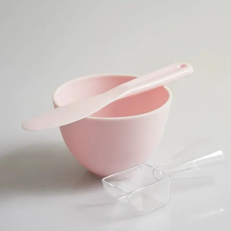 Face Mask Mixing Bowl Set – Skincare Tools Kit with Silicone Brush & Measuring Spoon
