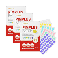240pcs Shaped Acne Patches – Heart, Star, Flower & Round Invisible Zit Covers
