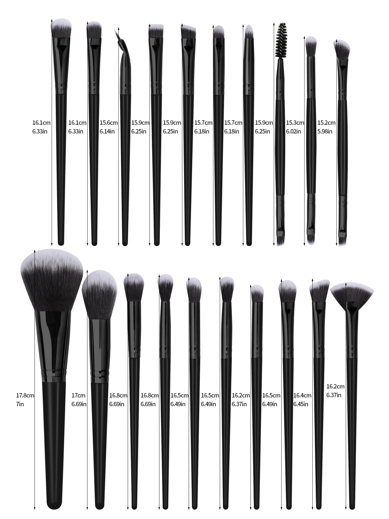 29-Piece Professional Makeup Brush & Beauty Tool Kit with Sponges & Puffs