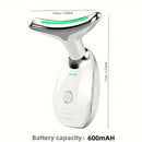 USB rechargeable LED neck and facial massager skin care tool