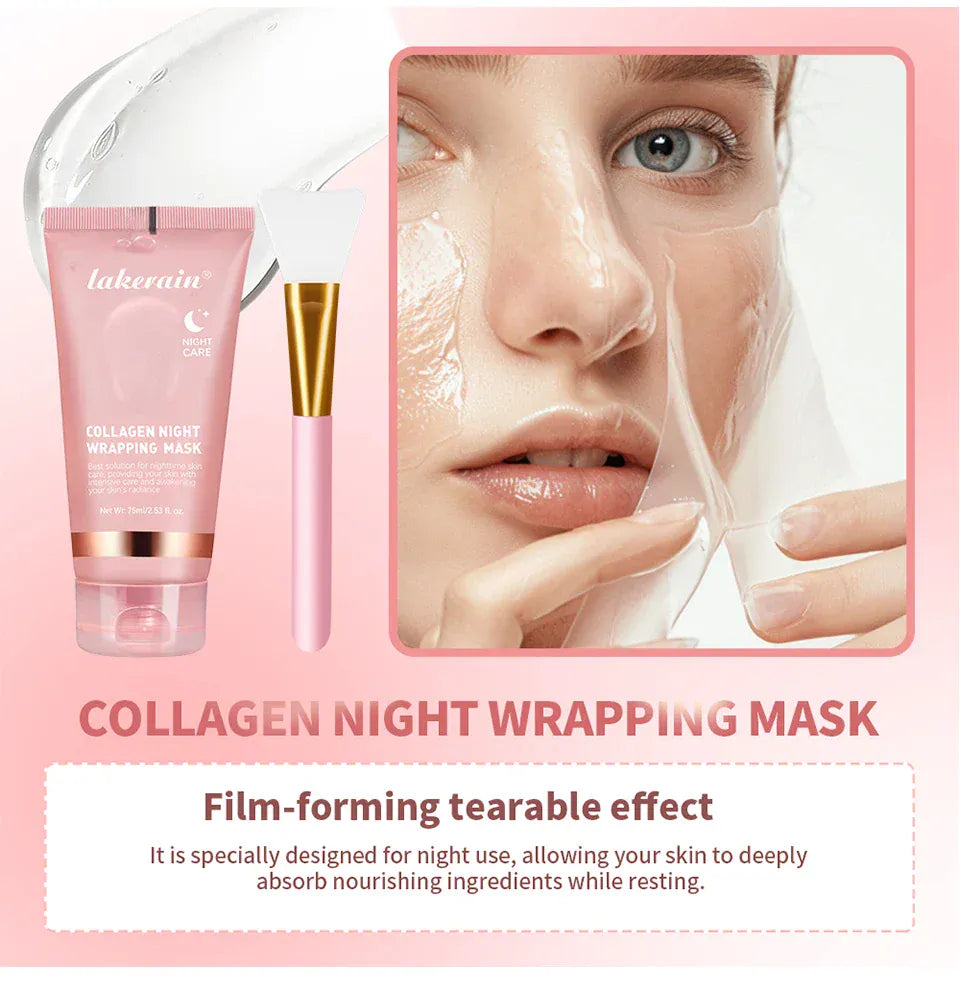 collagen wrapping mask set packaging and brush