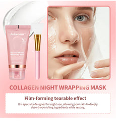 collagen wrapping mask set packaging and brush