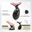ergonomic neck beauty device for skin tightening