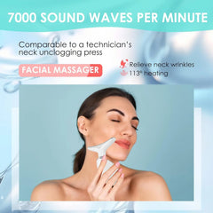 face and neck massager with LED light therapy