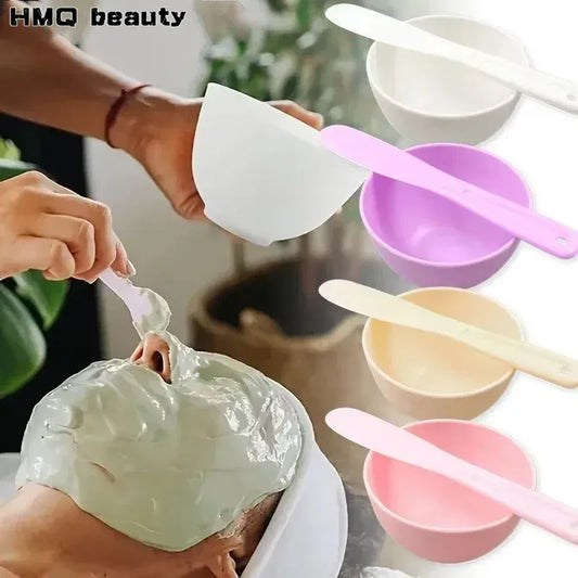 face mask mixing bowl set with silicone brush and spatula