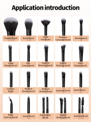 makeup brushes for foundation contour and eyeshadow