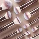makeup brushes set with sponges and powder puff