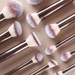 makeup brushes set with sponges and powder puff