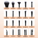 makeup brushes with synthetic soft bristles for face and eyes