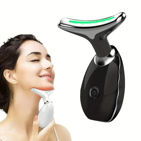 skin care LED light and vibration massager tool