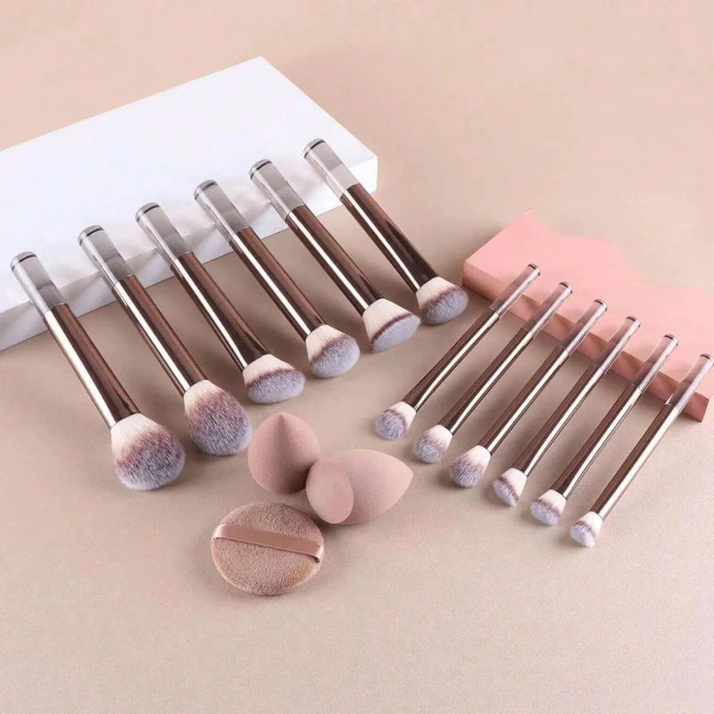 synthetic fiber makeup brushes for full face application