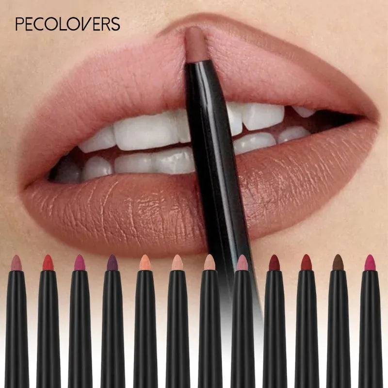 Waterproof matte lip liner pencil 12 colors
